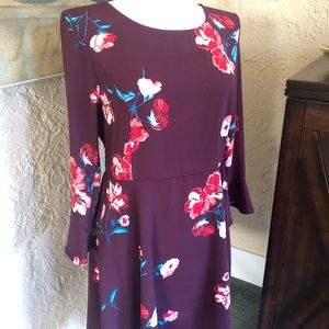 Burgundy floral Old Navy dress